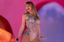 FILE - Taylor Swift performs during "The Eras Tour" in Nashville, Tenn., May 5, 2023. ...