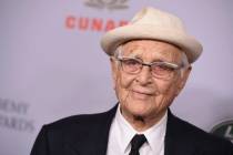 FILE - Norman Lear arrives at the BAFTA Los Angeles Britannia Awards at the Beverly Hilton Hote ...