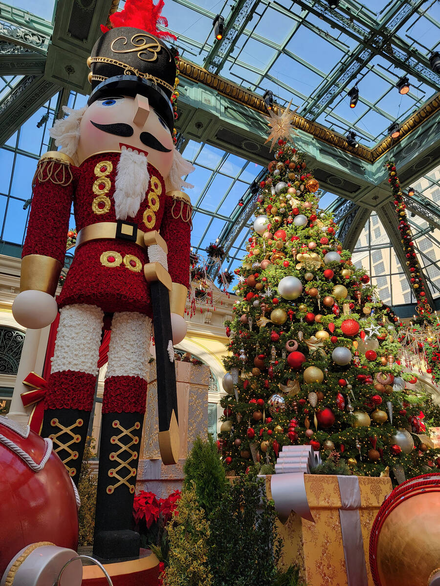 A nutcracker soldier stands guard on Dec. 2 in this year’s “The Nutcracker&#x201d ...