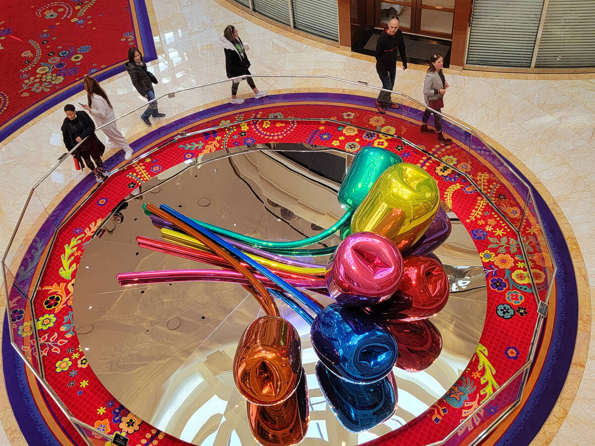 Depending on your walking direction and objectives, “Tulips” by Jeff Koons can be ...