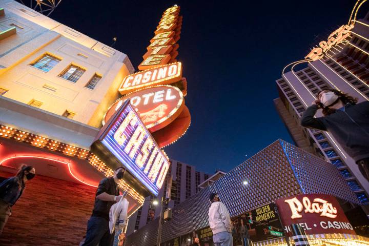 The Golden Gate hotel-casino in Las Vegas, on Tuesday, March 16, 2021. (Las Vegas Review-Journa ...