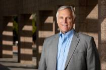 UNLV Lee Business College Dean Gerry Sanders left his office about 15 minutes before a gunman o ...