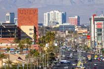 Las Vegas police respond to UNLV where multiple victims were shot on Wednesday, Dec. 6, 2023, i ...