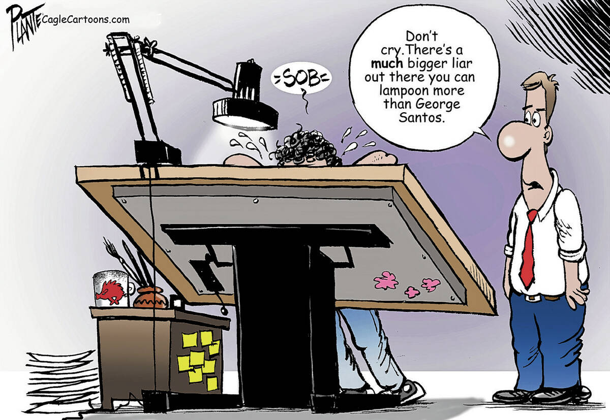 A MUCH BIGGER LIAR, EXPELLED, FORMER REP. GEORGE SANTOS, CONGREEMAN, EXPRESIDENT DONALD J. TRUM ...