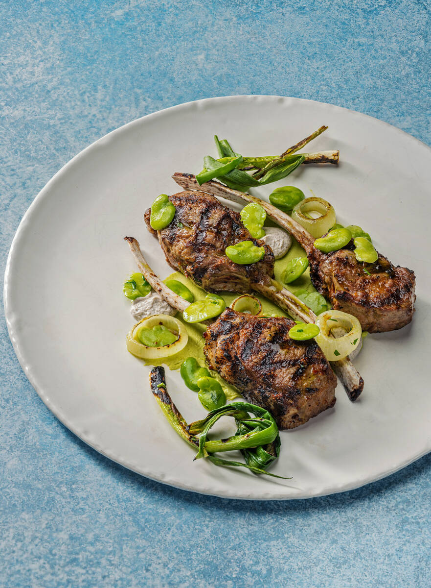 Harissa-grilled lamb chops from Orla, the restaurant from James Beard Award-winning chef Michae ...