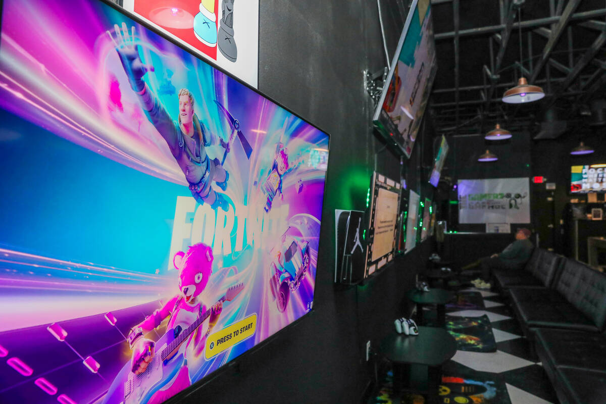 The Gamerz Garage, a video game lounge, as seen on Thursday, Dec. 7, 2023 in Las Vegas. (Daniel ...