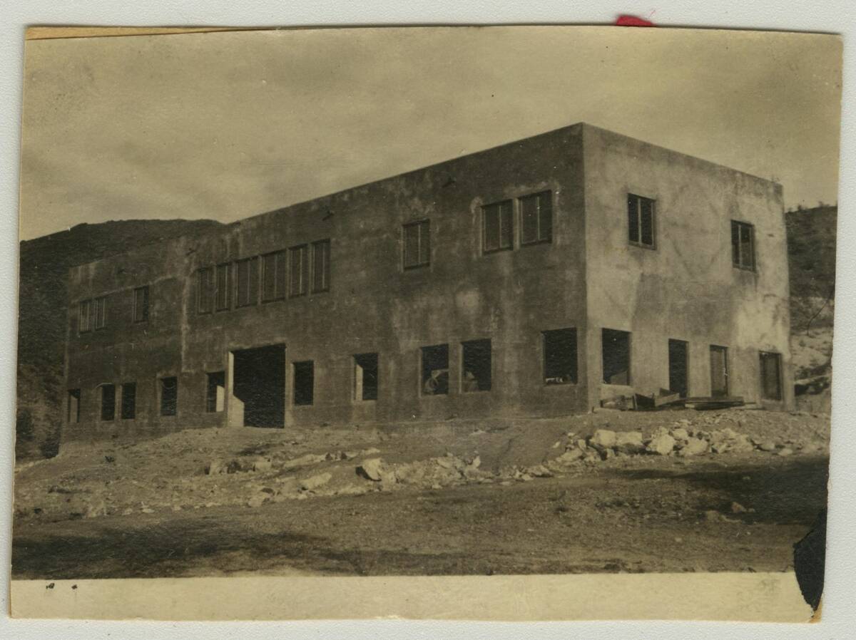 Pictured is Scotty's Castle main house during the first phase of construction, circa 1923. (Dea ...