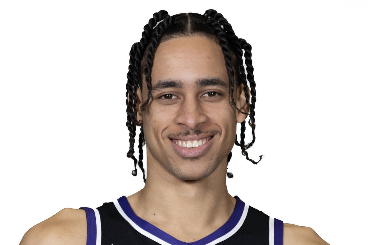 FILE - Sacramento Kings center Chance Comanche poses during the NBA basketball team's media day ...