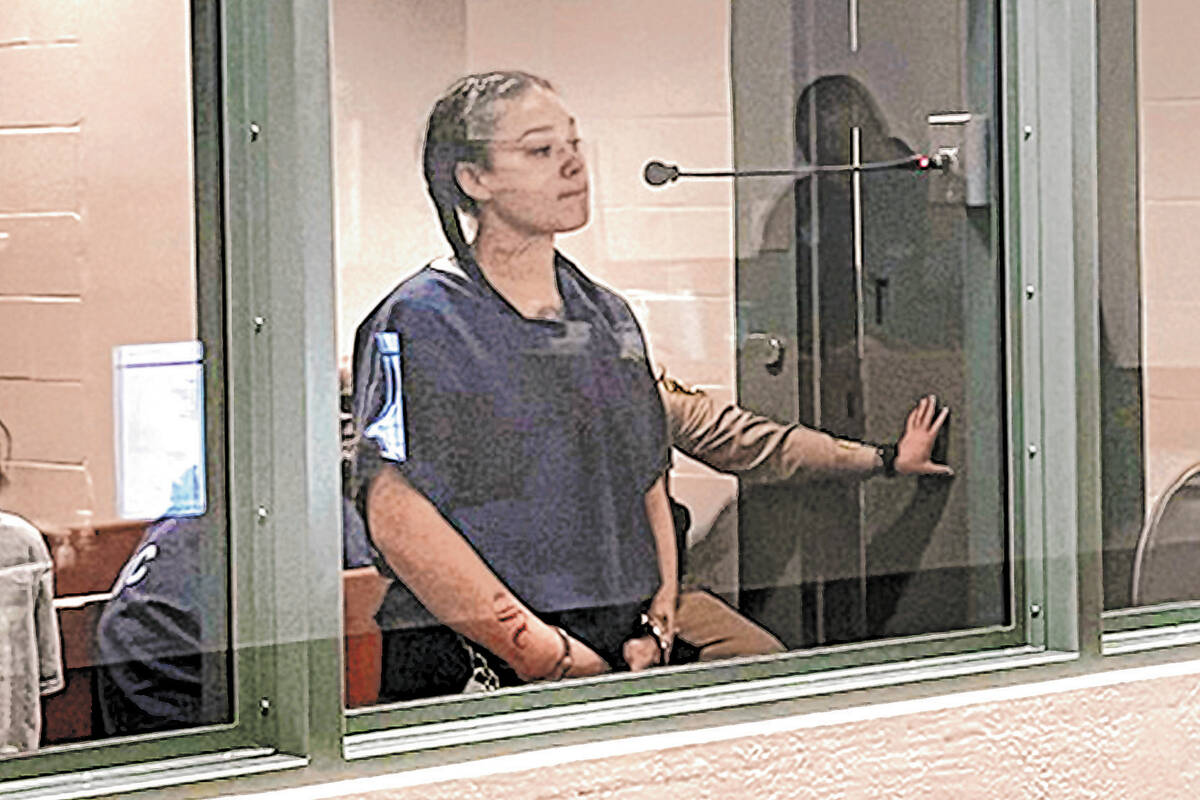 Katelyn Newberg Las Vegas Review-Journal Sakari Harnden appears in Las Vegas Justice Court for ...