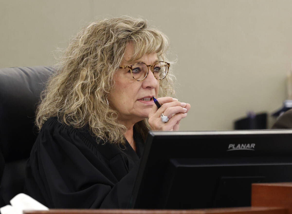 Judge Mary Kay presides over the arraignment of Republican electors, accused in a fake elector ...