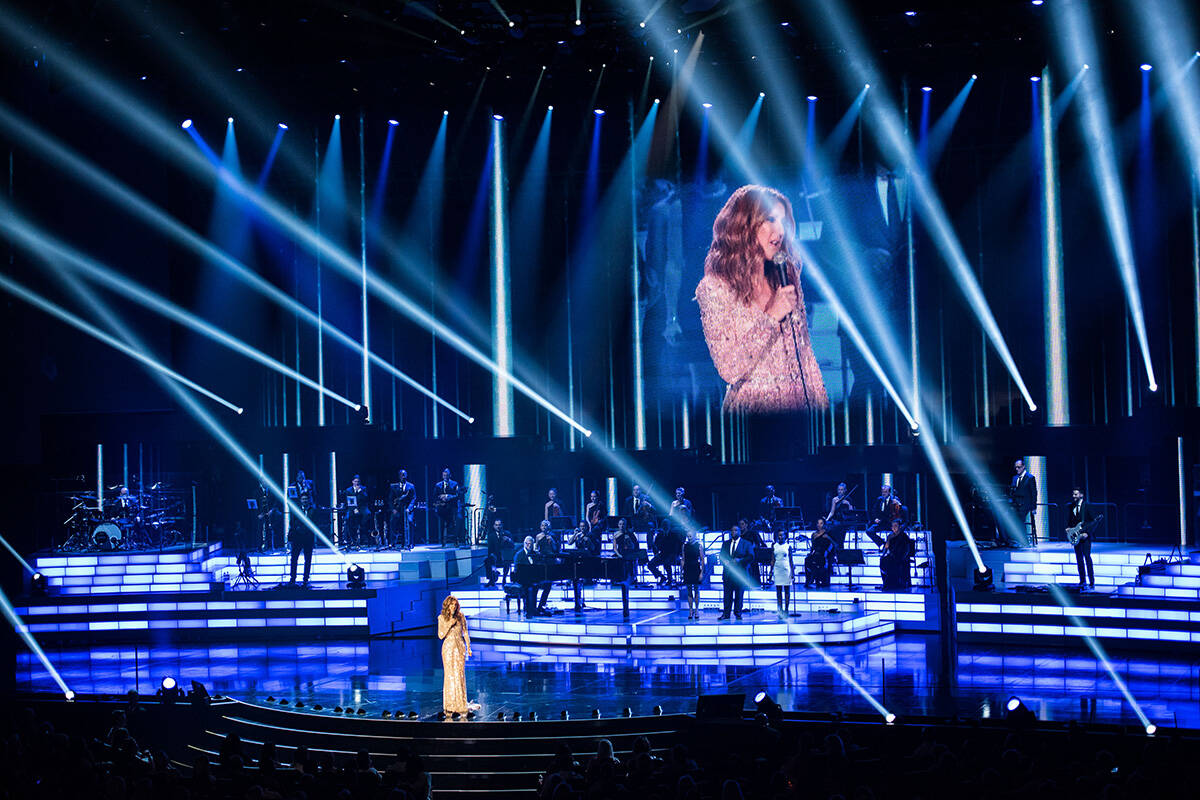 Celine Dion performs at The a Colosseum at Caesars Palace on Thursday, Aug. 27, 2015, in Las Ve ...