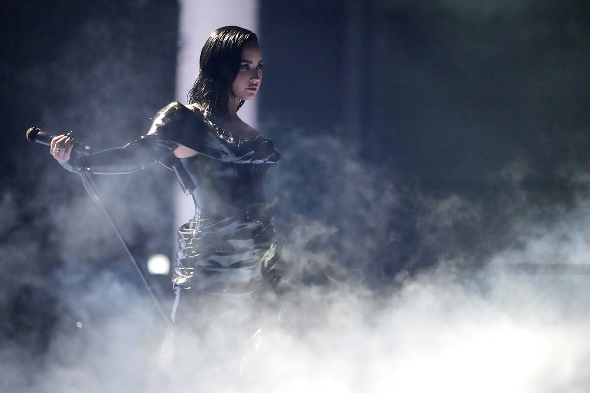 Demi Lovato performs during the MTV Video Music Awards on Tuesday, Sept. 12, 2023, at the Prude ...