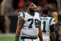 Carolina Panthers defensive tackle Marquan McCall (78) returns to the sideline during the secon ...