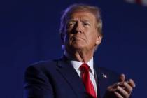 Former President Donald Trump speaks at a campaign rally, Saturday, Dec. 16, 2023, in Durham, N ...