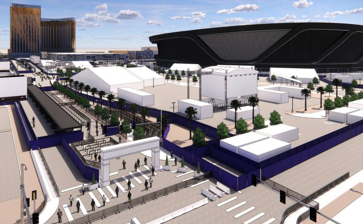 Super Bowl fan engagement opportunities in Las Vegas are seen in this rendering. (NFL)