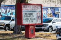 Ruthe Deskin Elementary School is seen on Friday, Dec. 15, 2023, in Las Vegas. The school was r ...