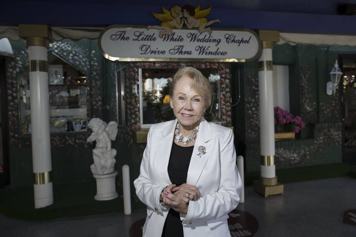 Charolette Richards, owner of A Little White Wedding, at her Las Vegas business, Wednesday, Jan ...