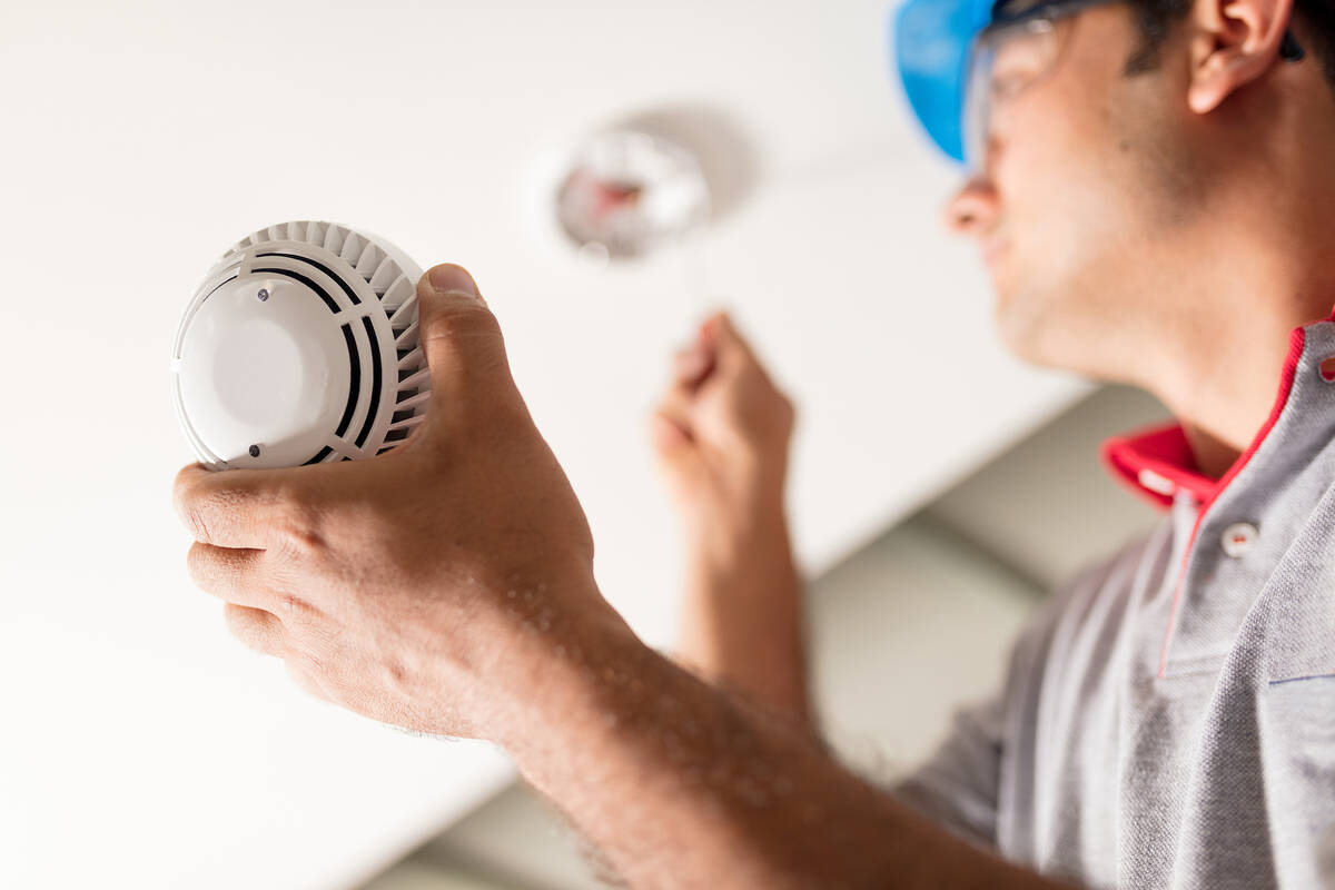 To replace your direct-wired smoke detector, first turn off the power at the main panel. The to ...