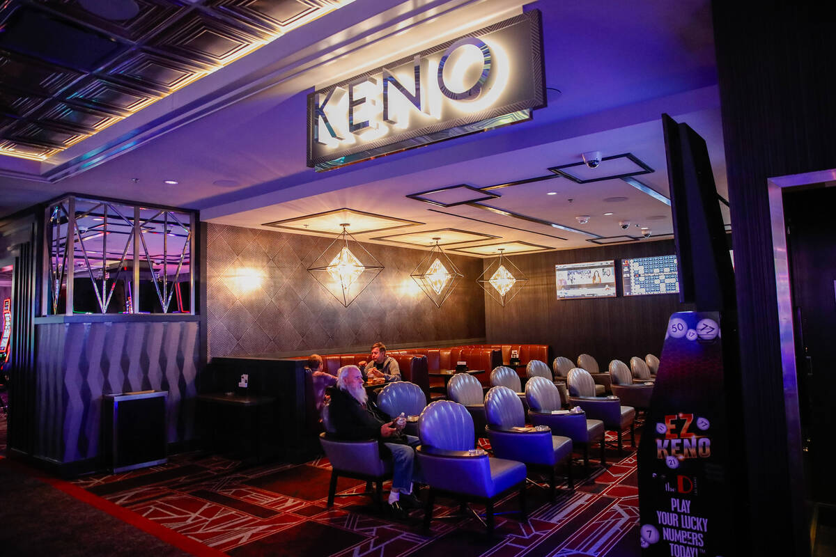 The Keno Lounge at The D Las Vegas, as seen on Thursday, Jan. 4, 2024, in Las Vegas. (Daniel Pe ...