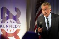 Independent presidential candidate Robert F. Kennedy Jr. speaks during a campaign event, Nov. 1 ...