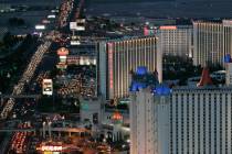 The Las Vegas Strip, including the Tropicana hotel-casino, Hooters hotel-casino and the Excalib ...
