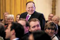 FILE - Las Vegas Sands Corporation Chief Executive and Republican mega donor Sheldon Adelson, s ...