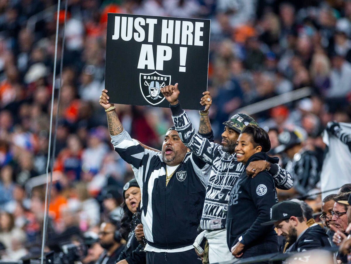 Raiders fans want Raiders interim head coach Antonio Pierce to be kept as they dominate the Den ...