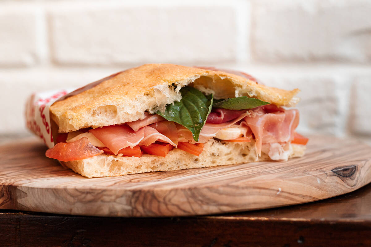 La Summer sandwich from All'Antico Vinaio, often called the world's best sandwich shop. The sto ...