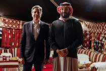 U.S. Secretary of State Antony Blinken meets with Saudi Crown Prince Mohammed bin Salman during ...