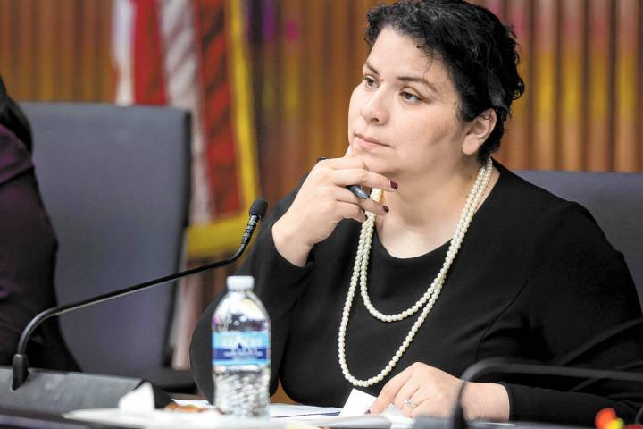 Clark County School Board members cited district policy that designates their president as thei ...