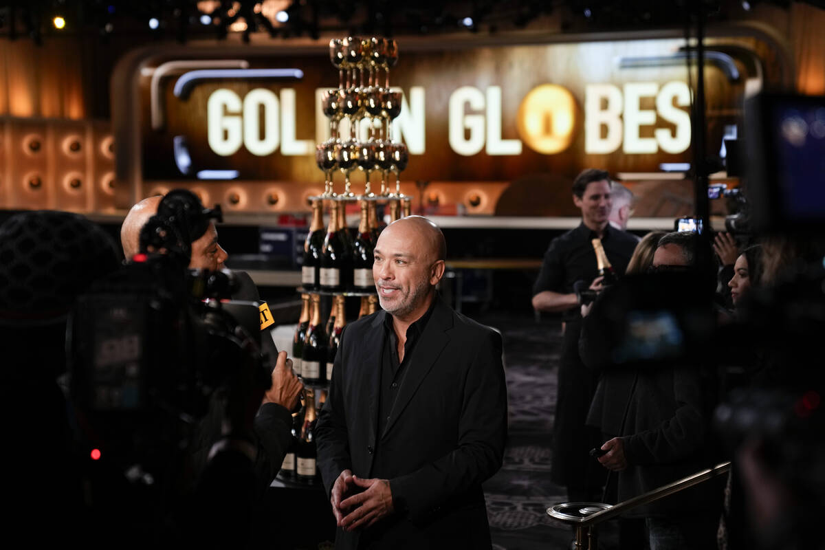 Jo Koy speaks to reporters during the Golden Globe Awards Press Preview at the Beverly Hilton o ...