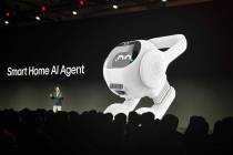 The LG Smart Home AI Agent is unveiled by LG as Henry Kim, a team leader for ThinQ Platform bus ...