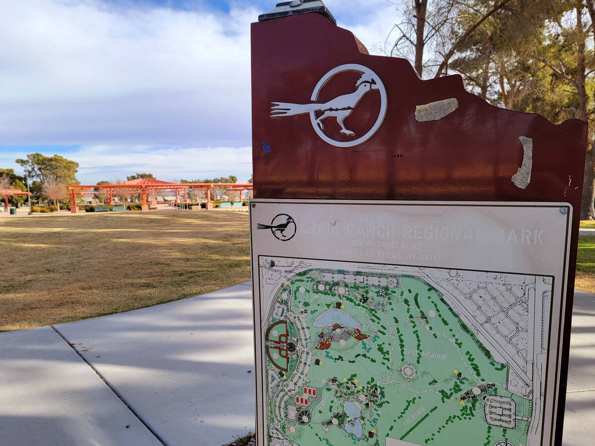 A map shows the walking paths and recreational opportunities available at Craig Ranch Regional ...