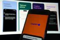 The ChatGPT app is seen on an iPhone in New York, Thursday, May 18, 2023. (AP Photo/Richard Dre ...