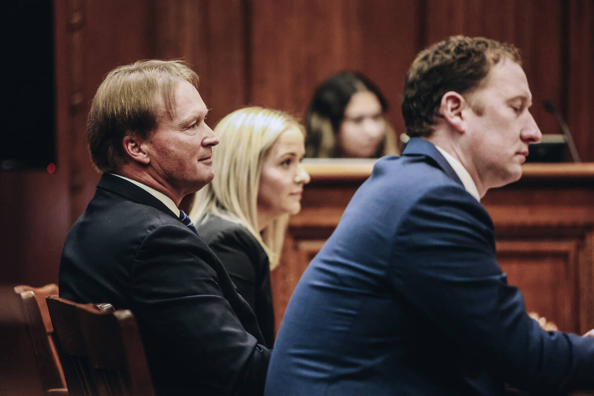 Jon Gruden is seen during oral arguments for a legal fight between Gruden and the NFL at the Ne ...