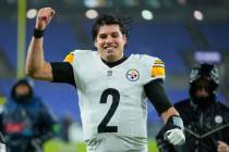 Pittsburgh Steelers quarterback Mason Rudolph jogs off the field following an NFL football game ...