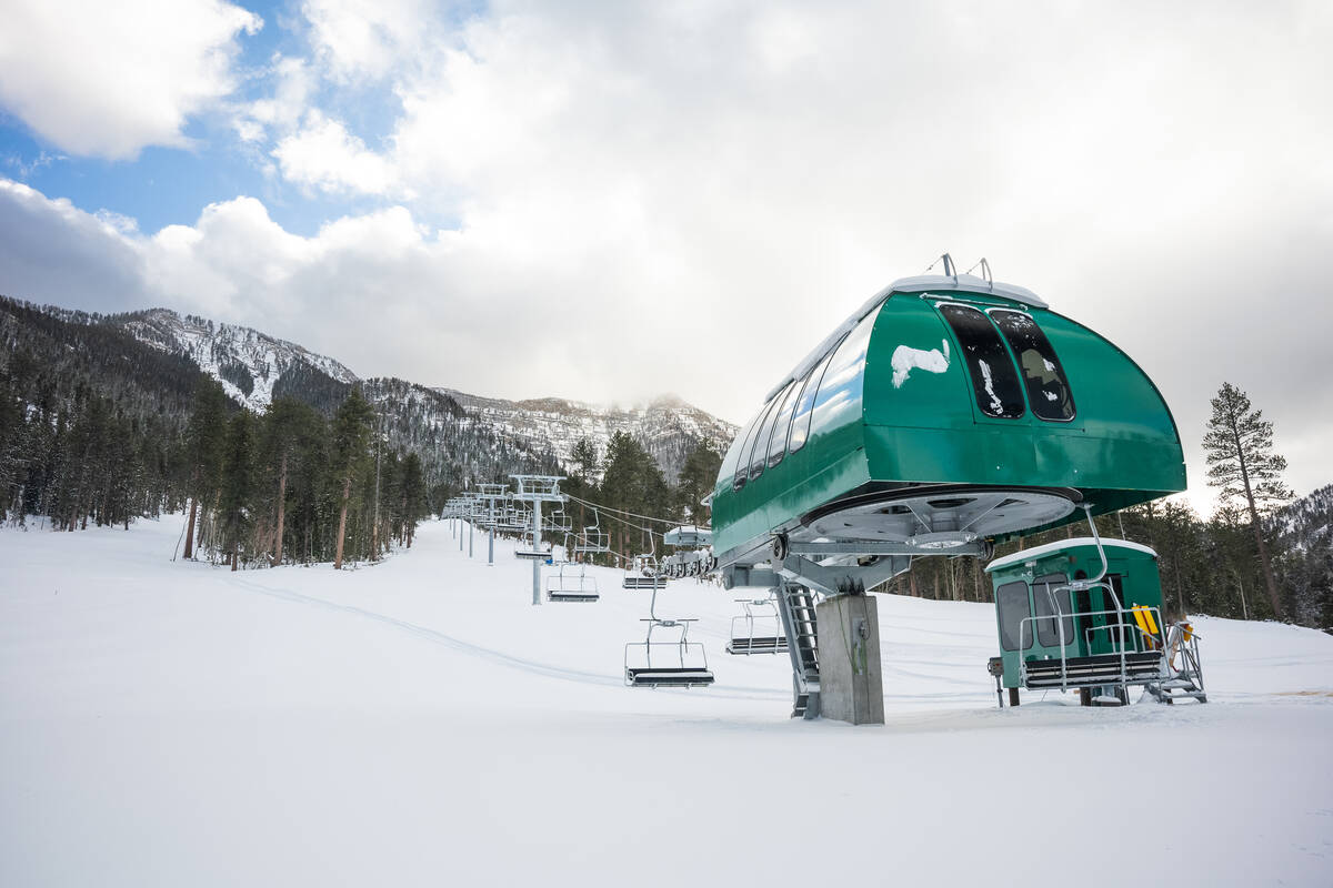 The Ponderosa, a fourth lift, begins operations at Lee Canyon Ski Resort on Friday morning, the ...