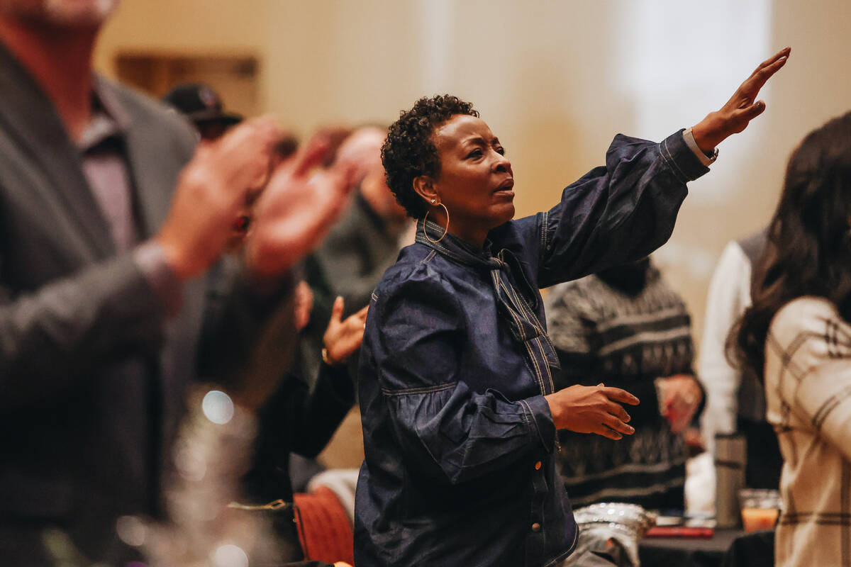 A worshipper is moved by music during the Citywide Unity Prayer Celebration at the Historic Fif ...