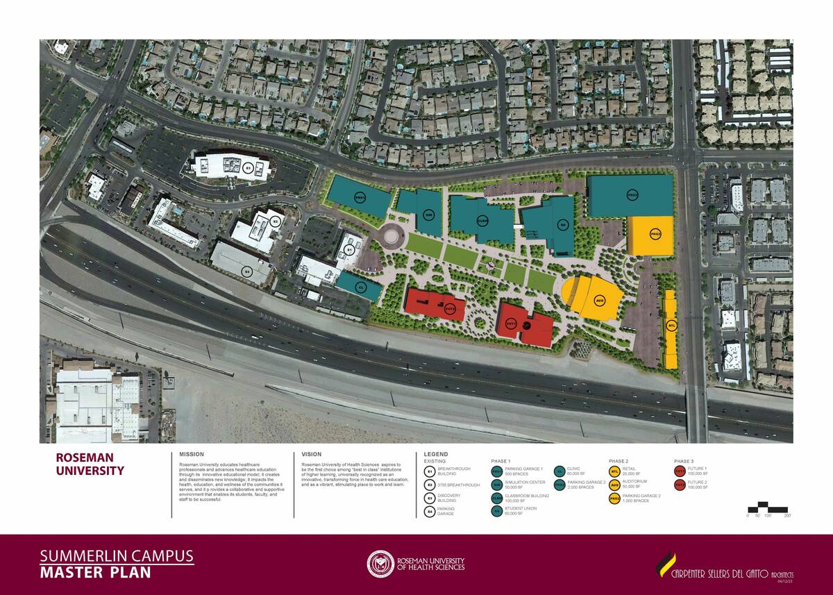 Roseman University is looking to expand its Summerlin campus by developing 32 acres of land. (R ...