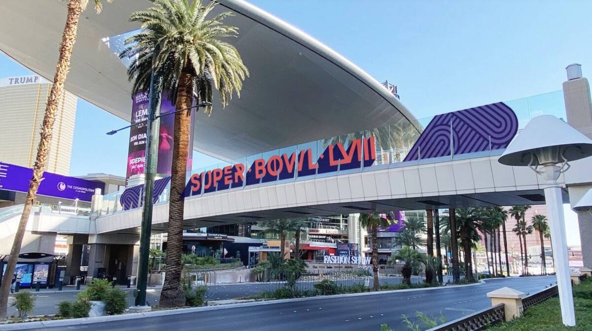 Super Bowl ads coming to Las Vegas Strip pedestrian bridges Super