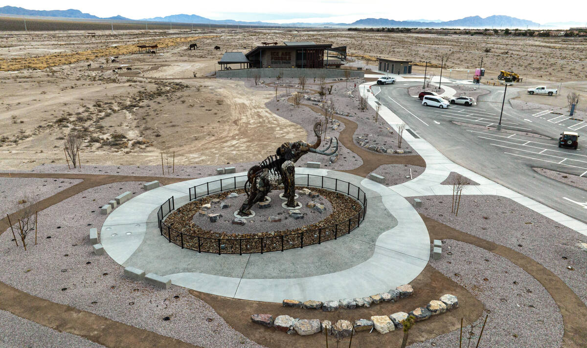 An aerial view of Ice Age Fossils State Park at 8660 North Decatur Blvd., on Friday, Jan. 5, 20 ...