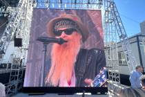 Billy F. Gibbons of ZZ Top is shown at the Jim Irsay Collection memorabilia exhibit and rock co ...