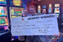 Las Vegas slots player Tippi celebrates her $61,438 jackpot on Dragon Cash on Tuesday, Jan. 16, ...