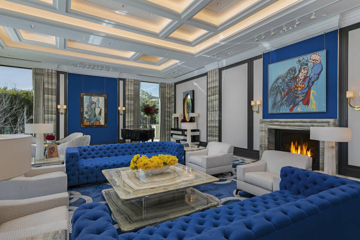 A room in Steve Wynn's Beverly Hills mansion, which is on the market. (Jim Bartsch/Hilton & Hyland)