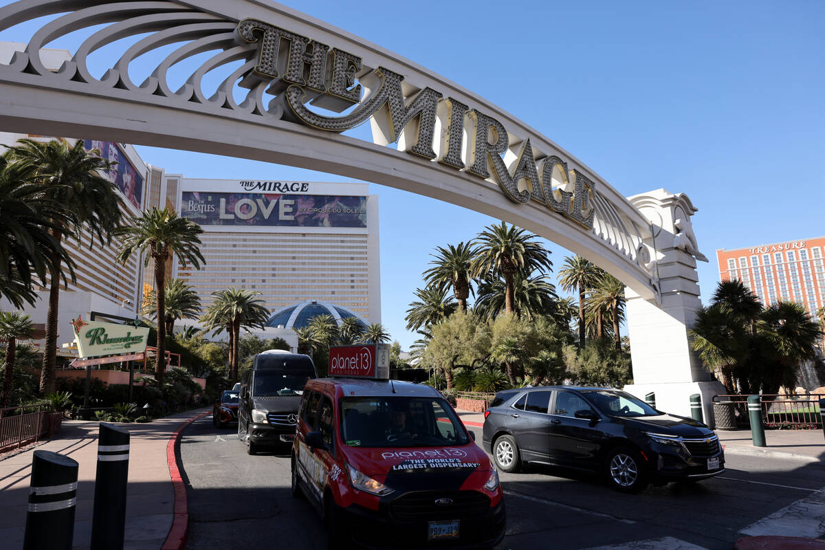 The Mirage on the Strip in Las Vegas Tuesday, March 7, 2023. (K.M. Cannon/Las Vegas Review-Jou ...
