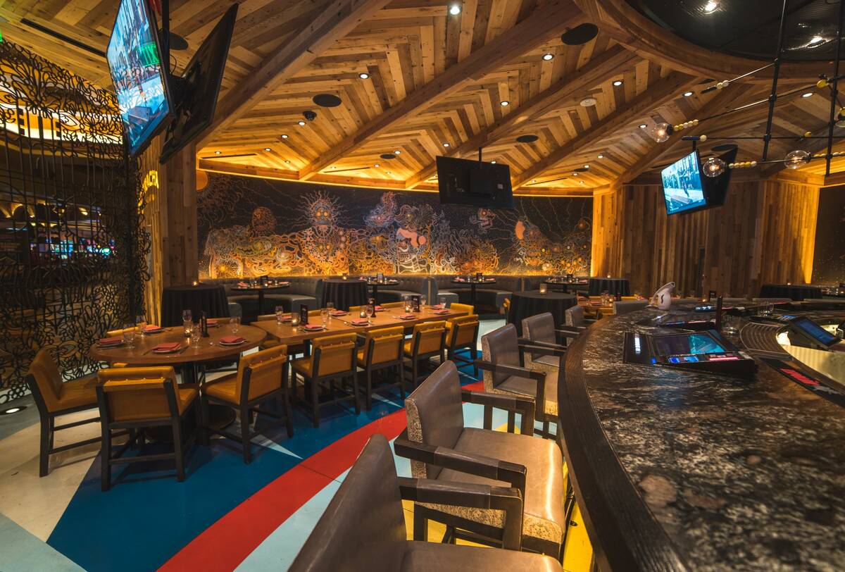 Borracha Mexican Cantina in Green Valley Ranch in Henderson is offering seating for viewing the ...