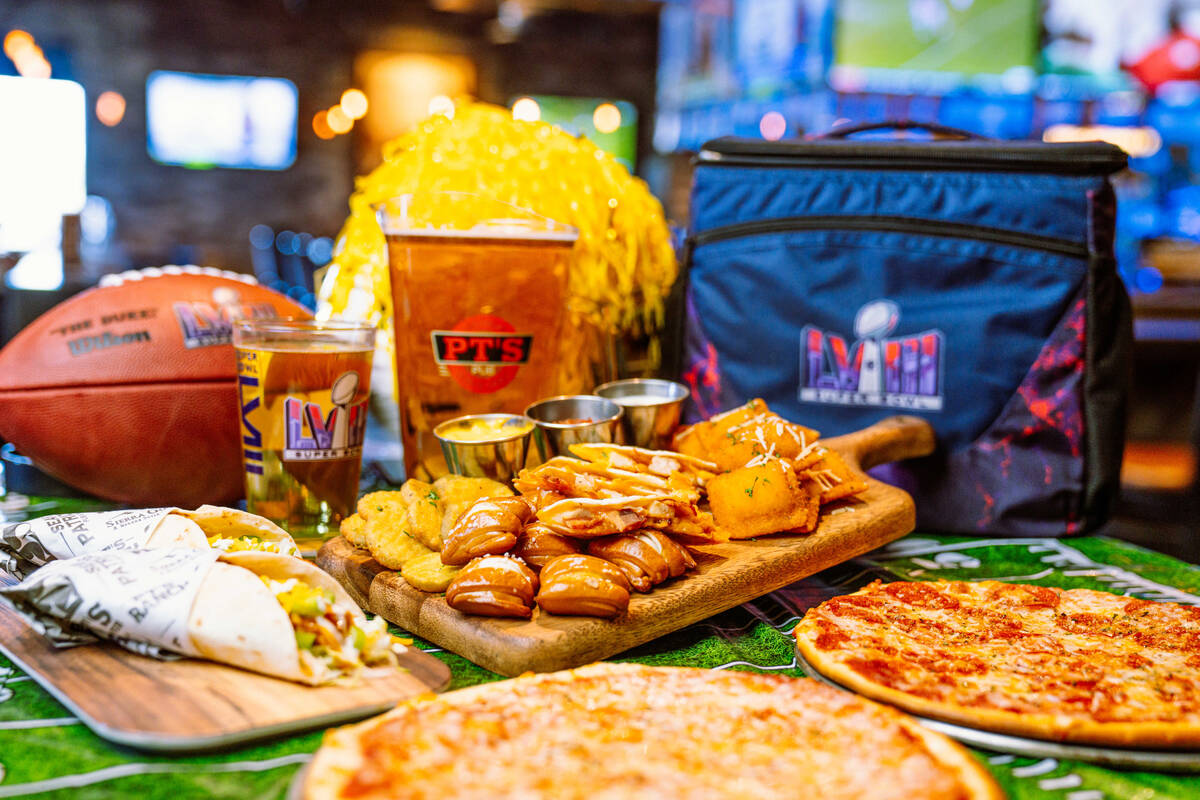A 2024 Super Bowl spread from PT's Taverns in Las Vegas. (PT's Taverns)