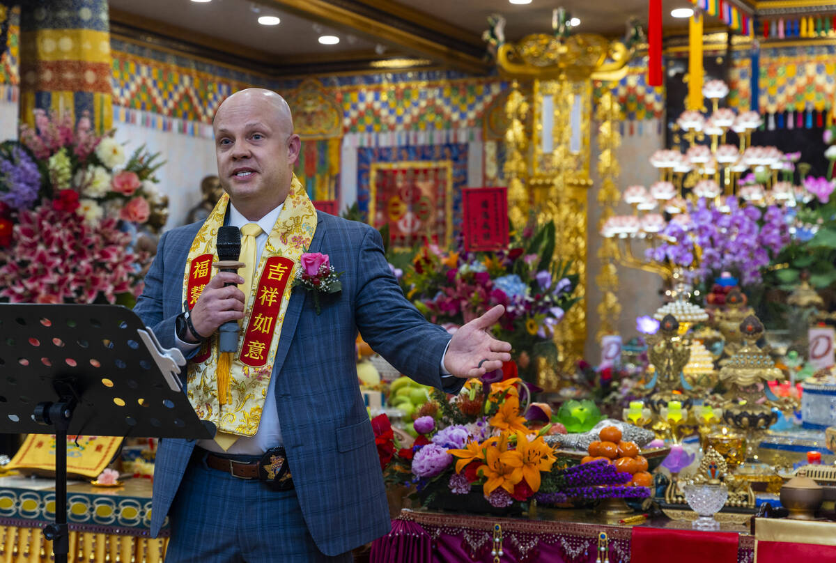 Metro Sgt. Ryan Rafferty speaks during the opening ceremony of the Benevolence Temple on Thursd ...