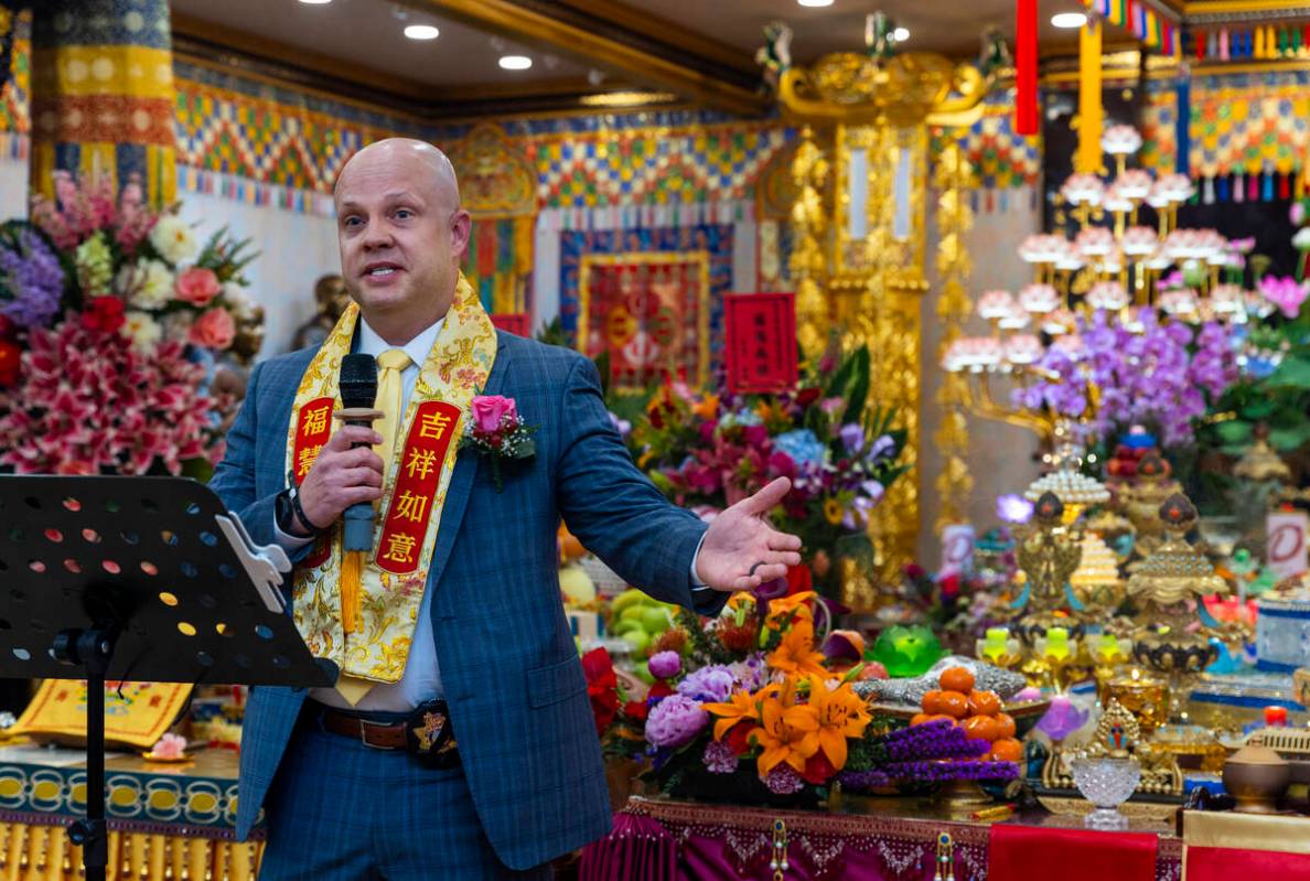 Metro Sgt. Ryan Rafferty speaks during the opening ceremony of the Benevolence Temple on Thursd ...