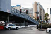 A bridge between the intersections of Flamingo Road and Koval Lane was constructed for the Form ...